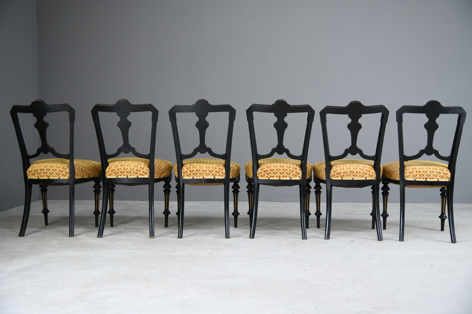 6 Victorian Aesthetic Movement Dining Chairs