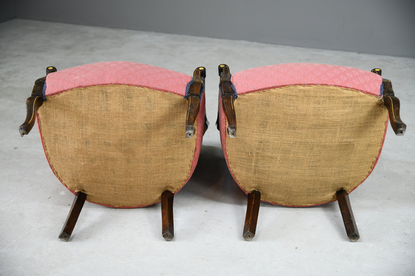 Pair Edwardian Tub Armchairs