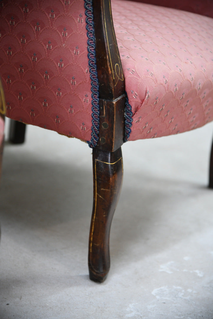 Pair Edwardian Tub Armchairs