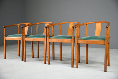 4 Mid Century Bentwood Dining Chairs