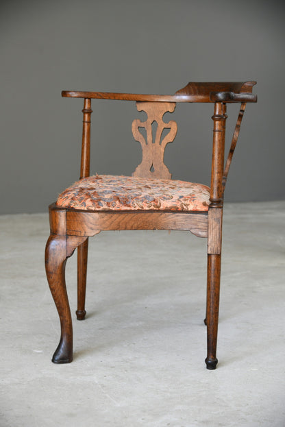 Antique Oak Corner Chair