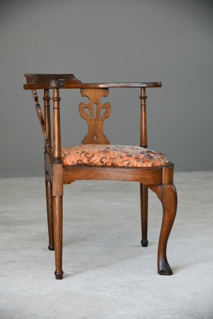 Antique Oak Corner Chair