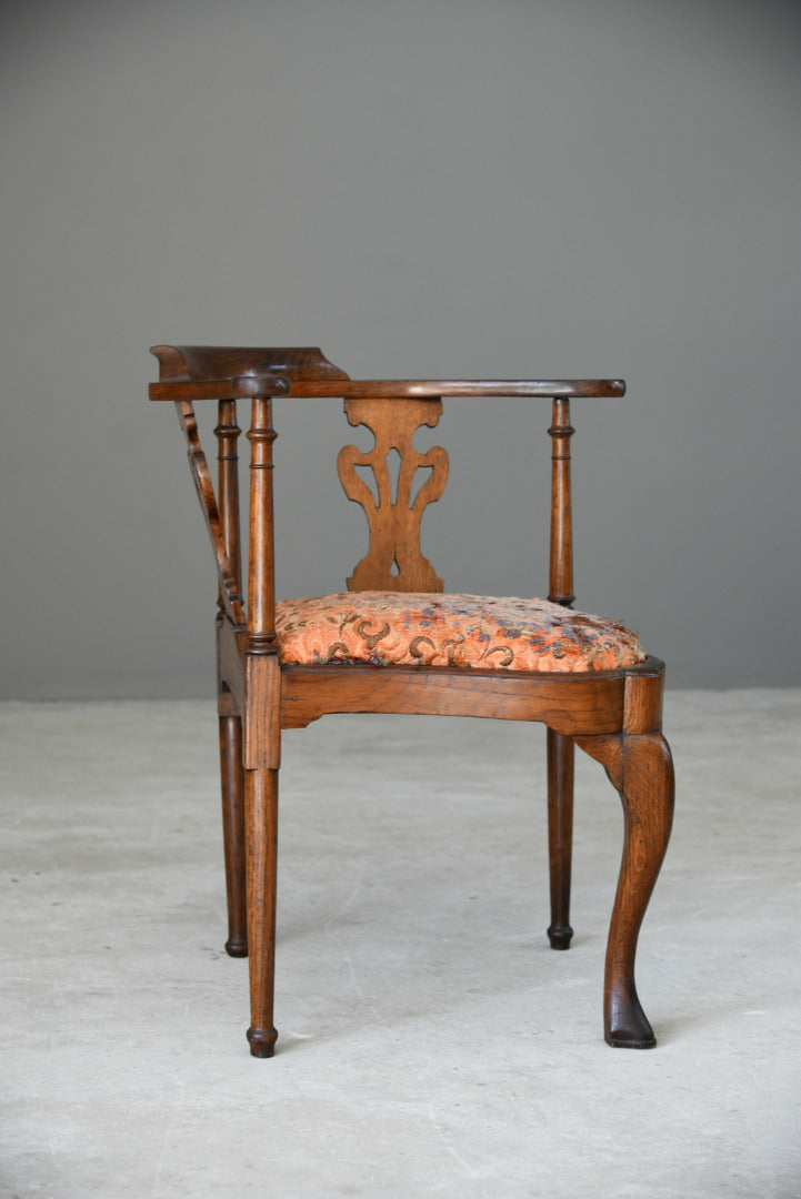 Antique Oak Corner Chair