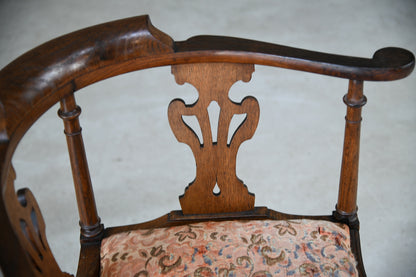 Antique Oak Corner Chair