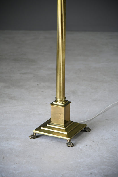 Large Brass Corinthian Standard Lamp