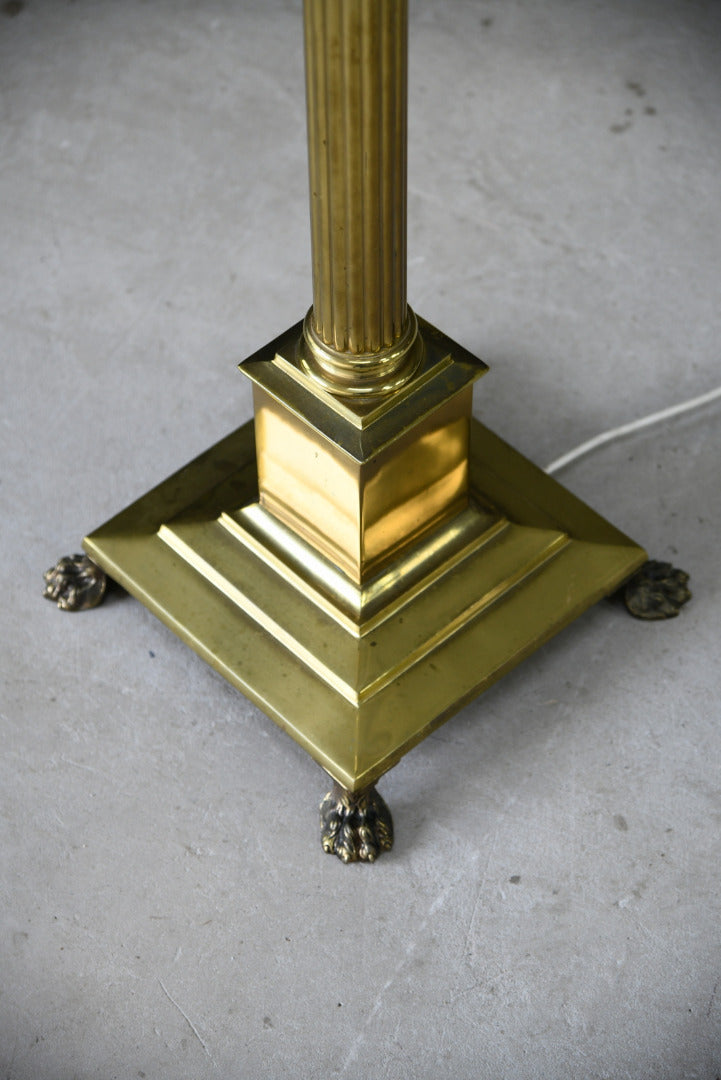 Large Brass Corinthian Standard Lamp