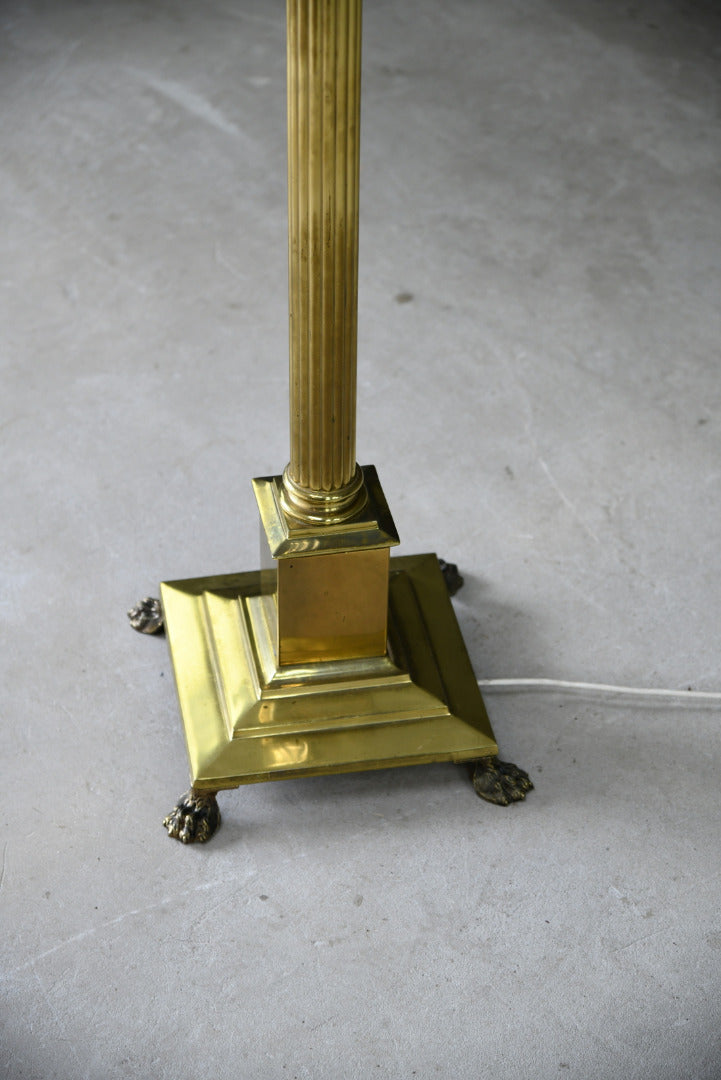 Large Brass Corinthian Standard Lamp