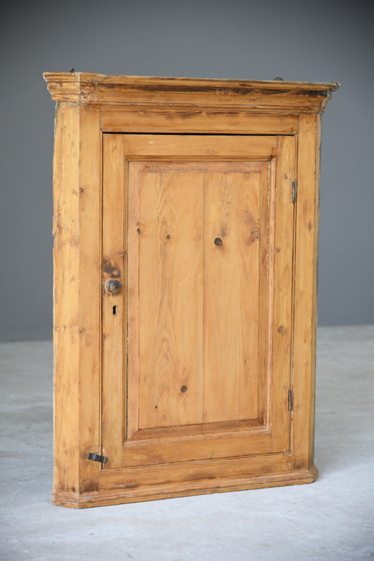 Rustic Pine Corner Cupboard