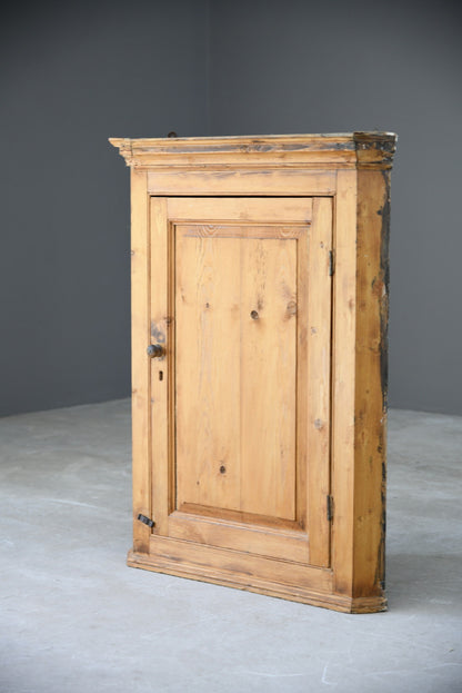 Rustic Pine Corner Cupboard