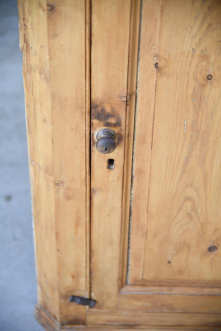 Rustic Pine Corner Cupboard