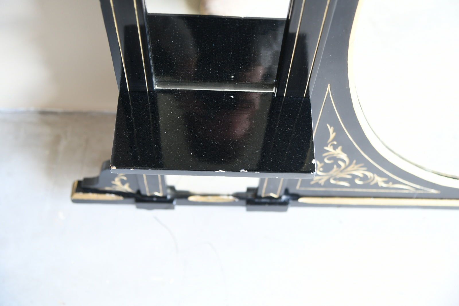 Victorian Aesthetic Movement Ebonised Over Mantle Mirror