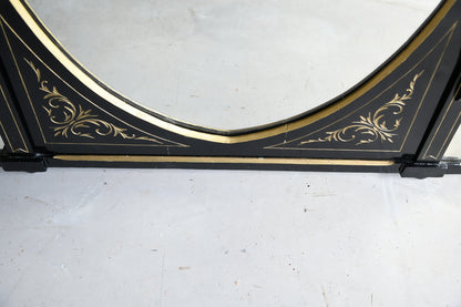 Victorian Aesthetic Movement Ebonised Over Mantle Mirror