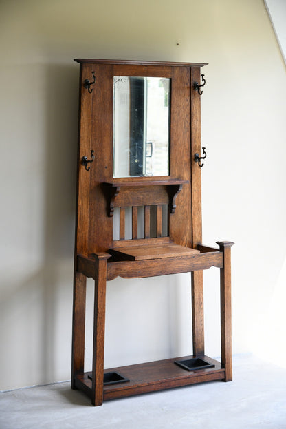 Early 20th Century Oak Hall Stand