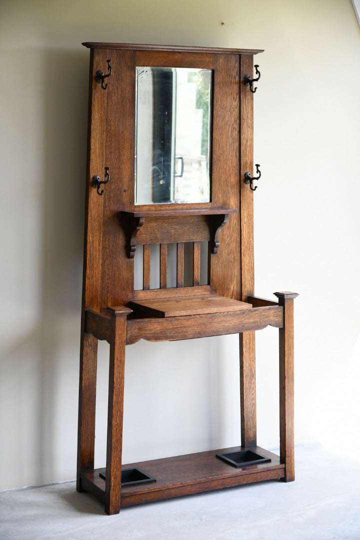 Early 20th Century Oak Hall Stand