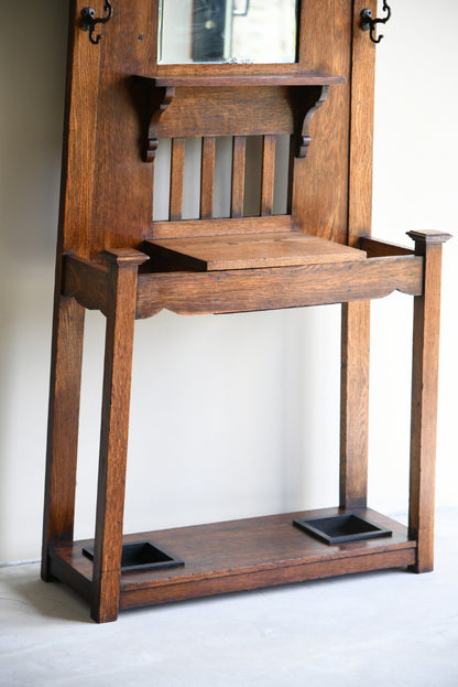 Early 20th Century Oak Hall Stand