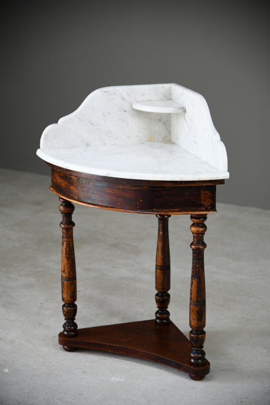 Antique Marble Corner Washstand
