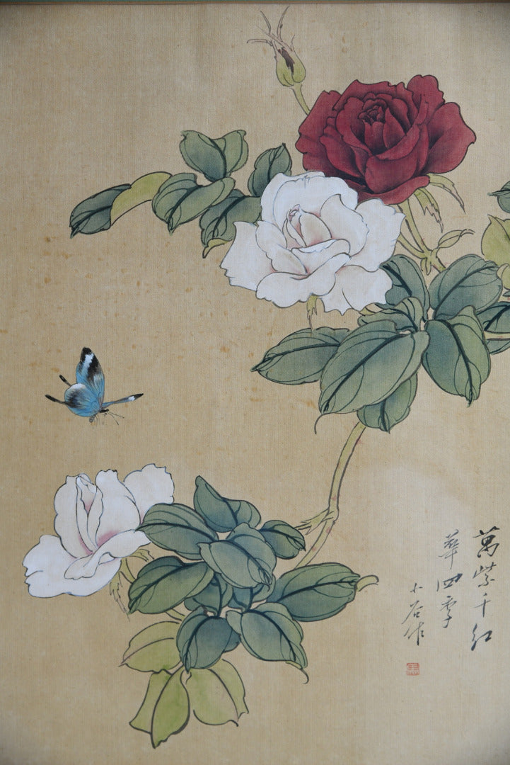 3 x Chinese Botanical Watercolours