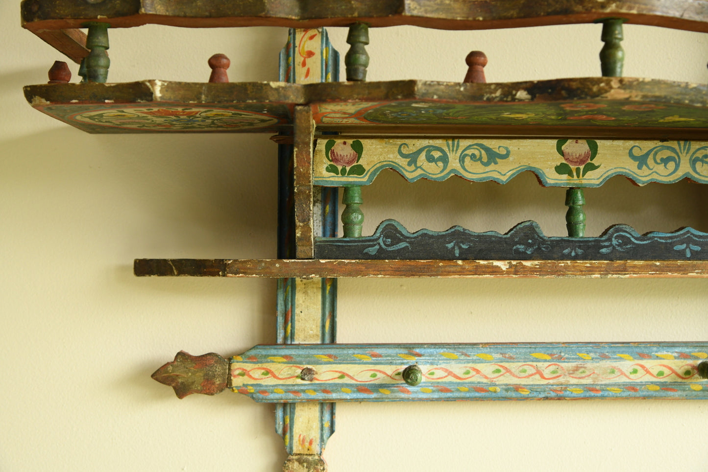 Painted Folk Eastern European Small Wall Shelves