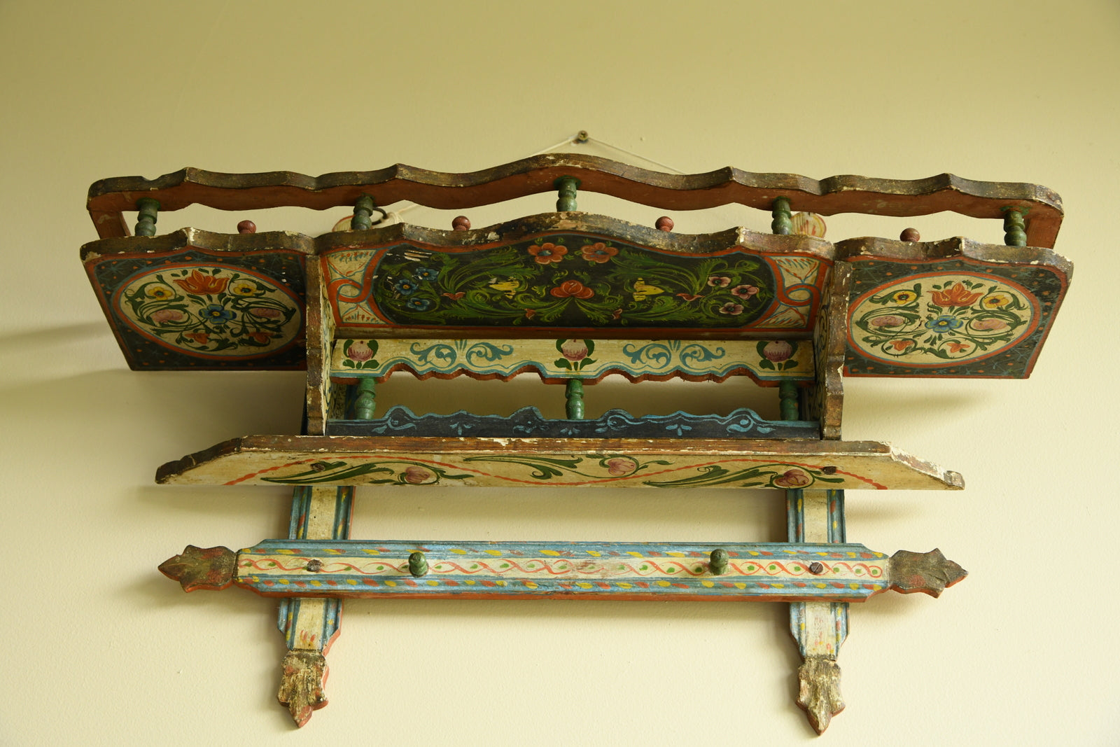 Painted Folk Eastern European Small Wall Shelves