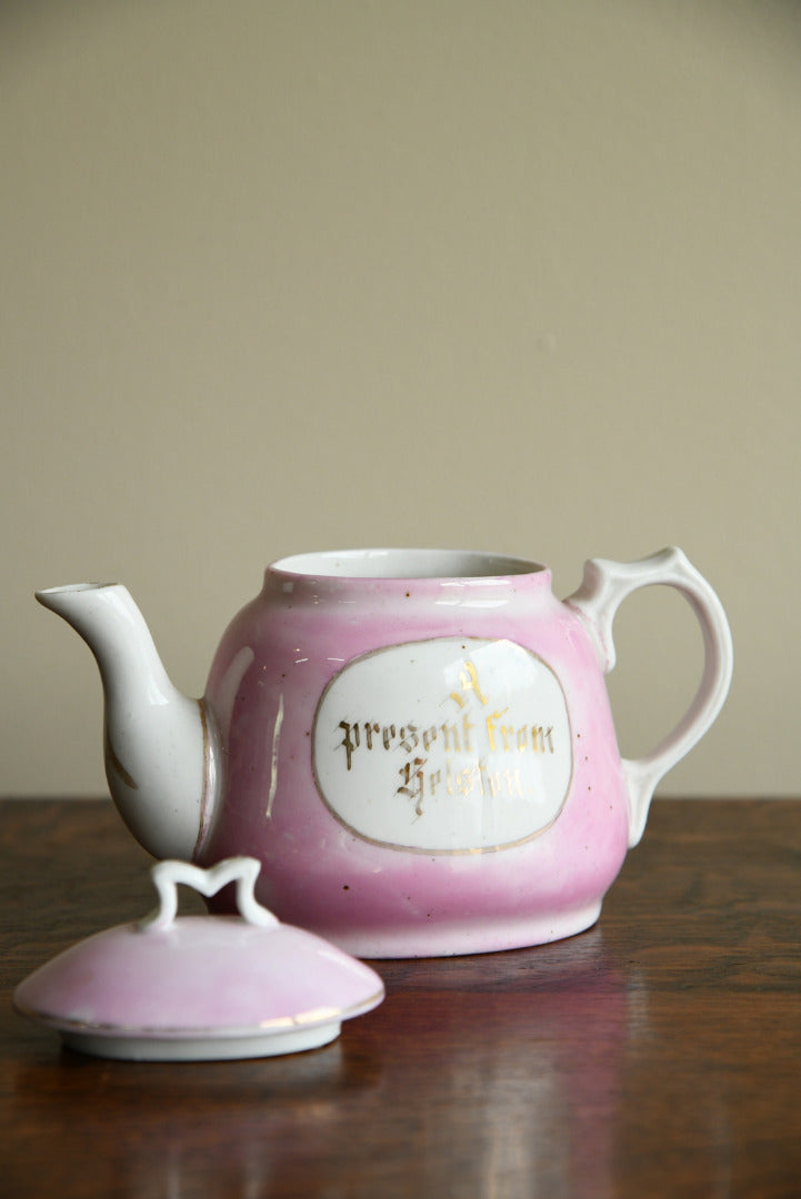 Cornish Souvenir China - A present from Helston Teapot