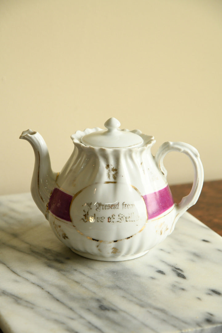 Vintage Souvenir China - A Present From The Isle of Scilly Teapot