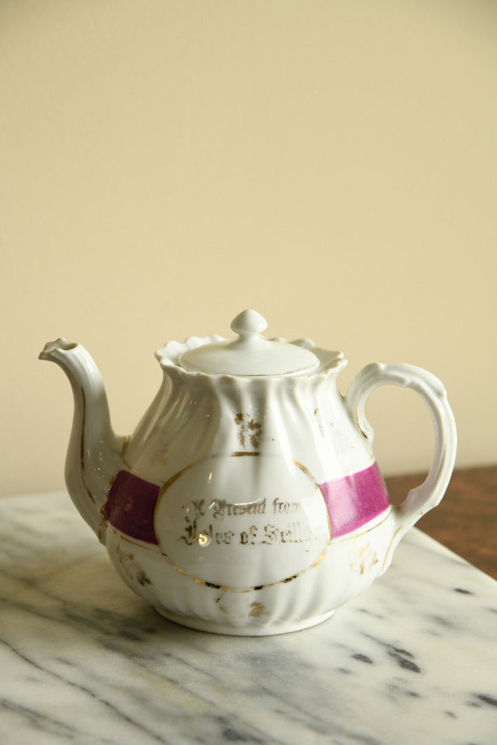 Vintage Souvenir China - A Present From The Isle of Scilly Teapot