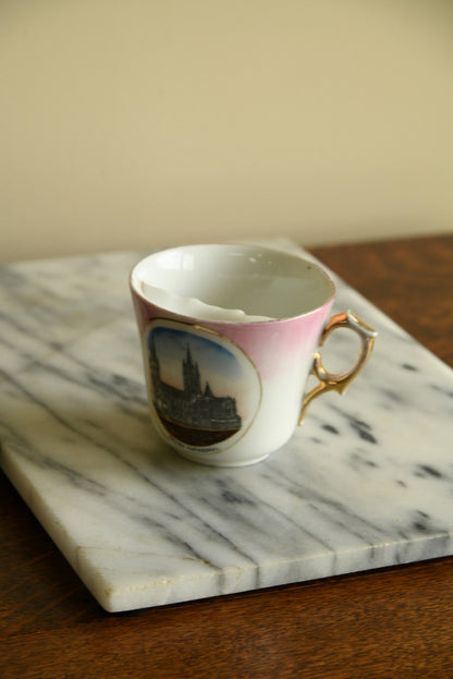 Vintage Souvenir China - Truro Cathedral Moustache Cup