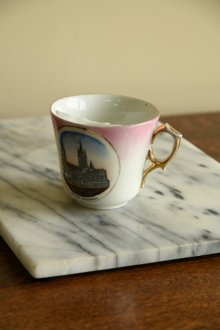 Vintage Souvenir China - Truro Cathedral Moustache Cup