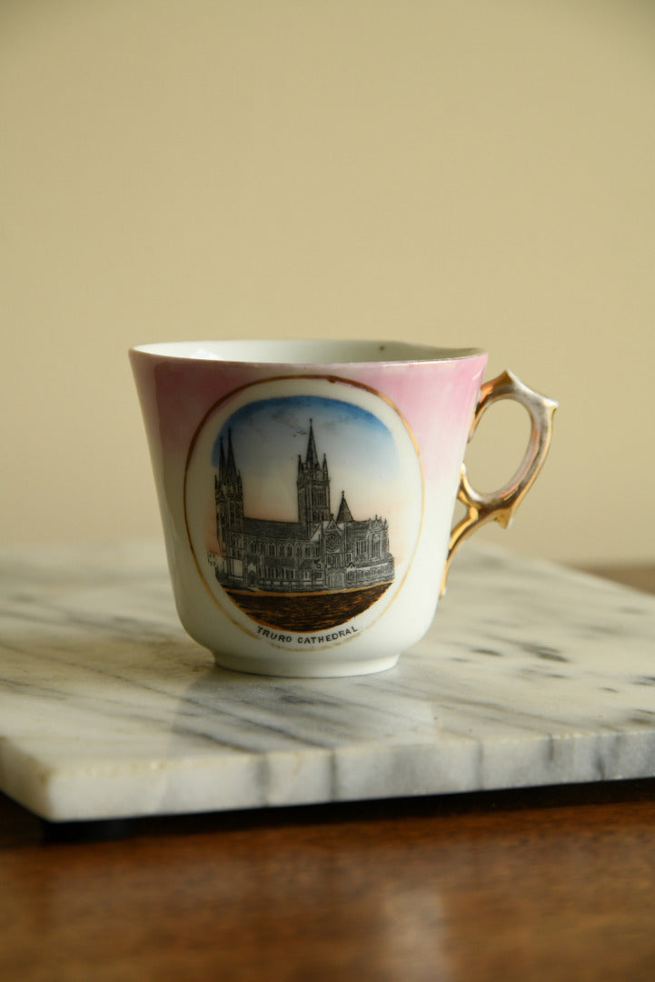 Vintage Souvenir China - Truro Cathedral Moustache Cup