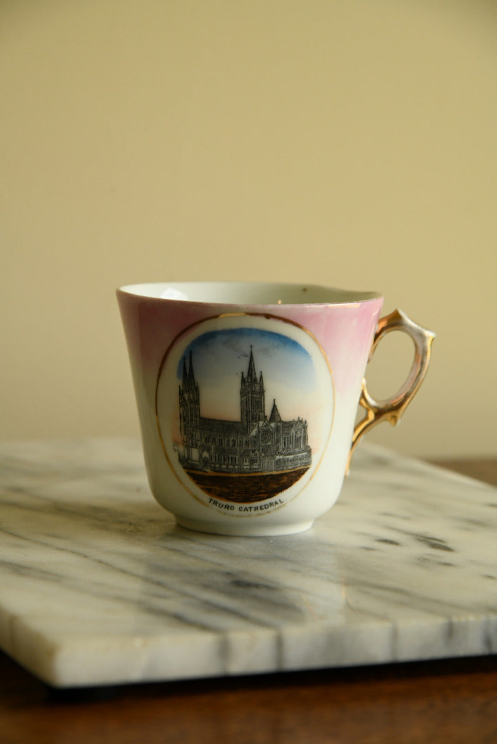 Vintage Souvenir China - Truro Cathedral Moustache Cup