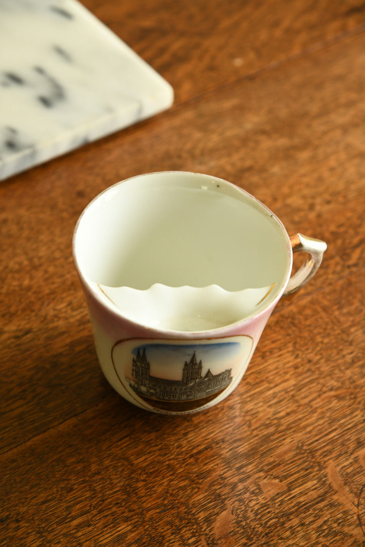 Vintage Souvenir China - Truro Cathedral Moustache Cup