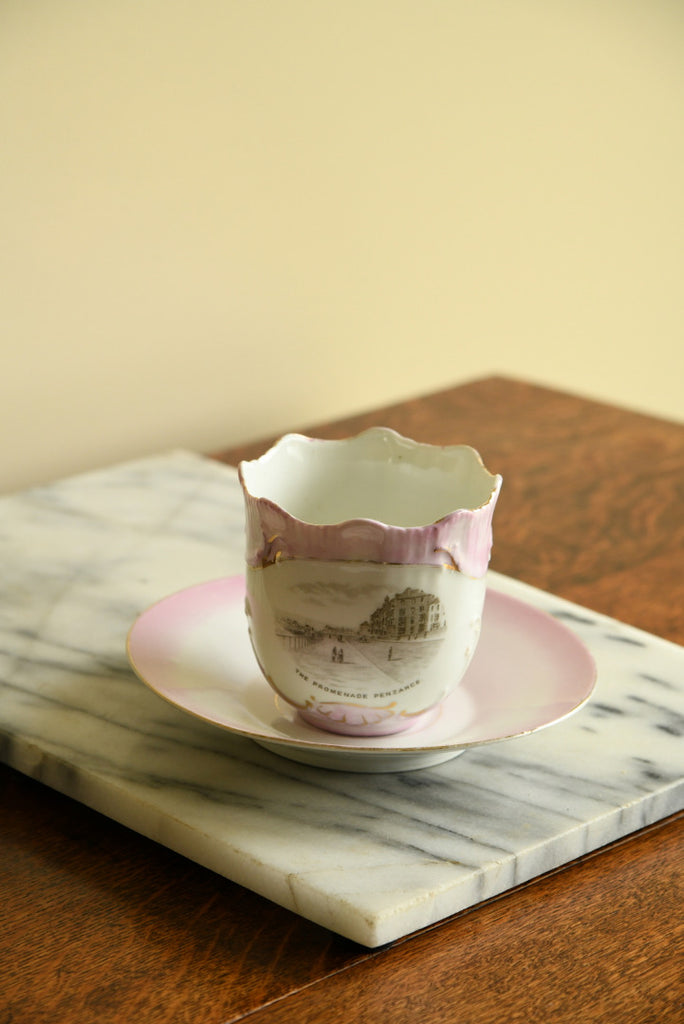 Vintage Souvenir China - The Promenade Penzance Cup Saucer