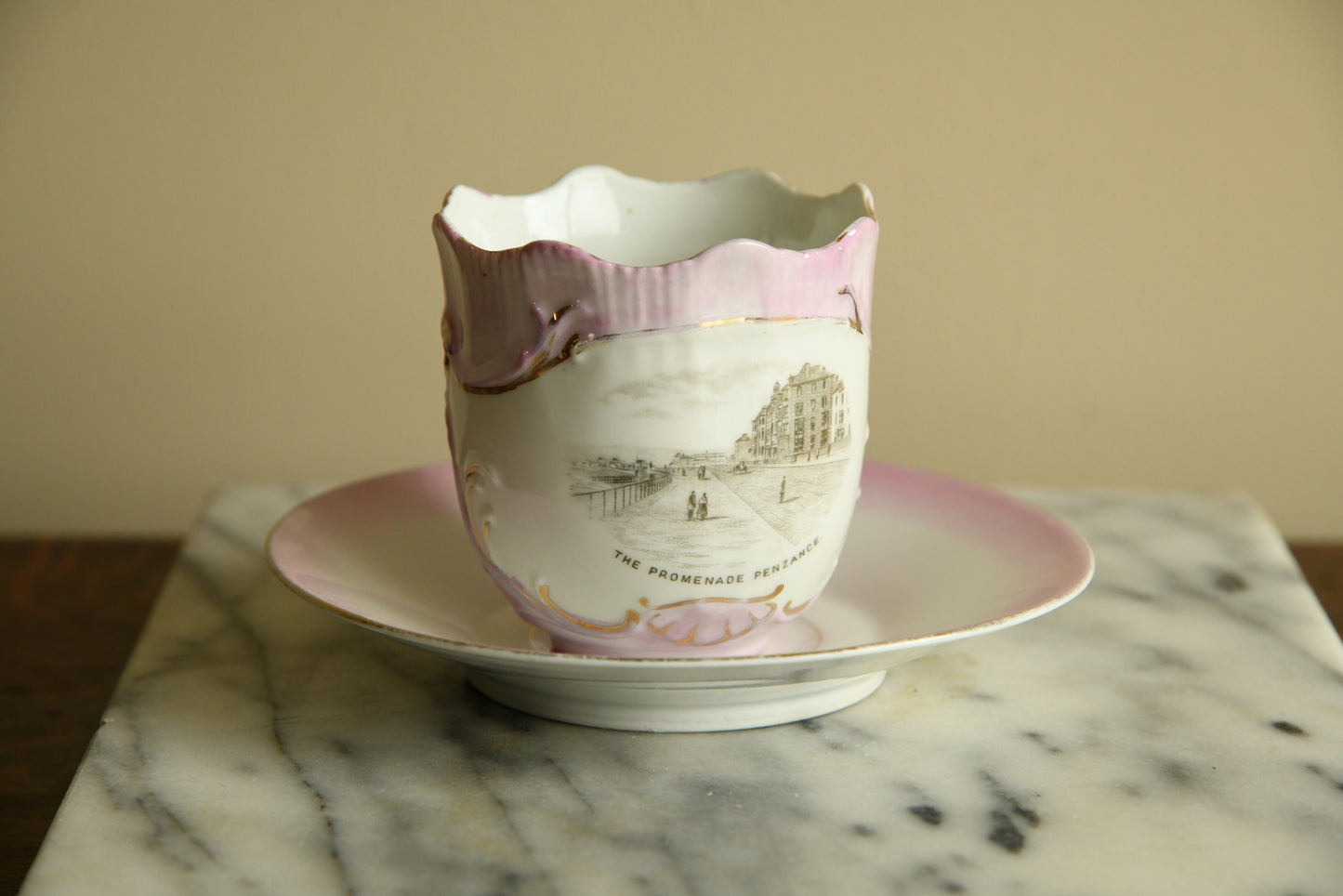 Vintage Souvenir China - The Promenade Penzance Cup Saucer