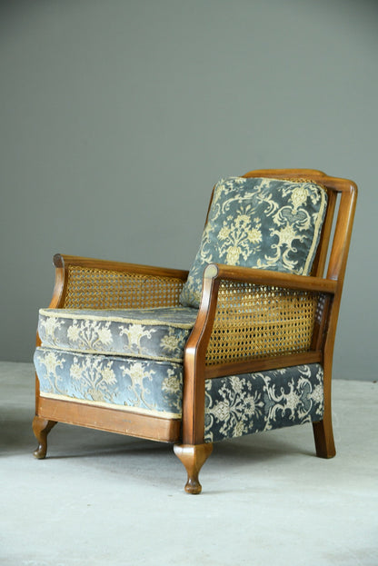 Pair Bergere Cane Armchairs