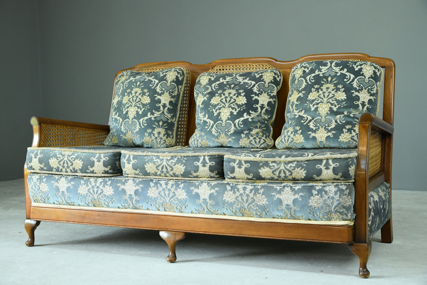 Vintage Bergere Cane Sofa