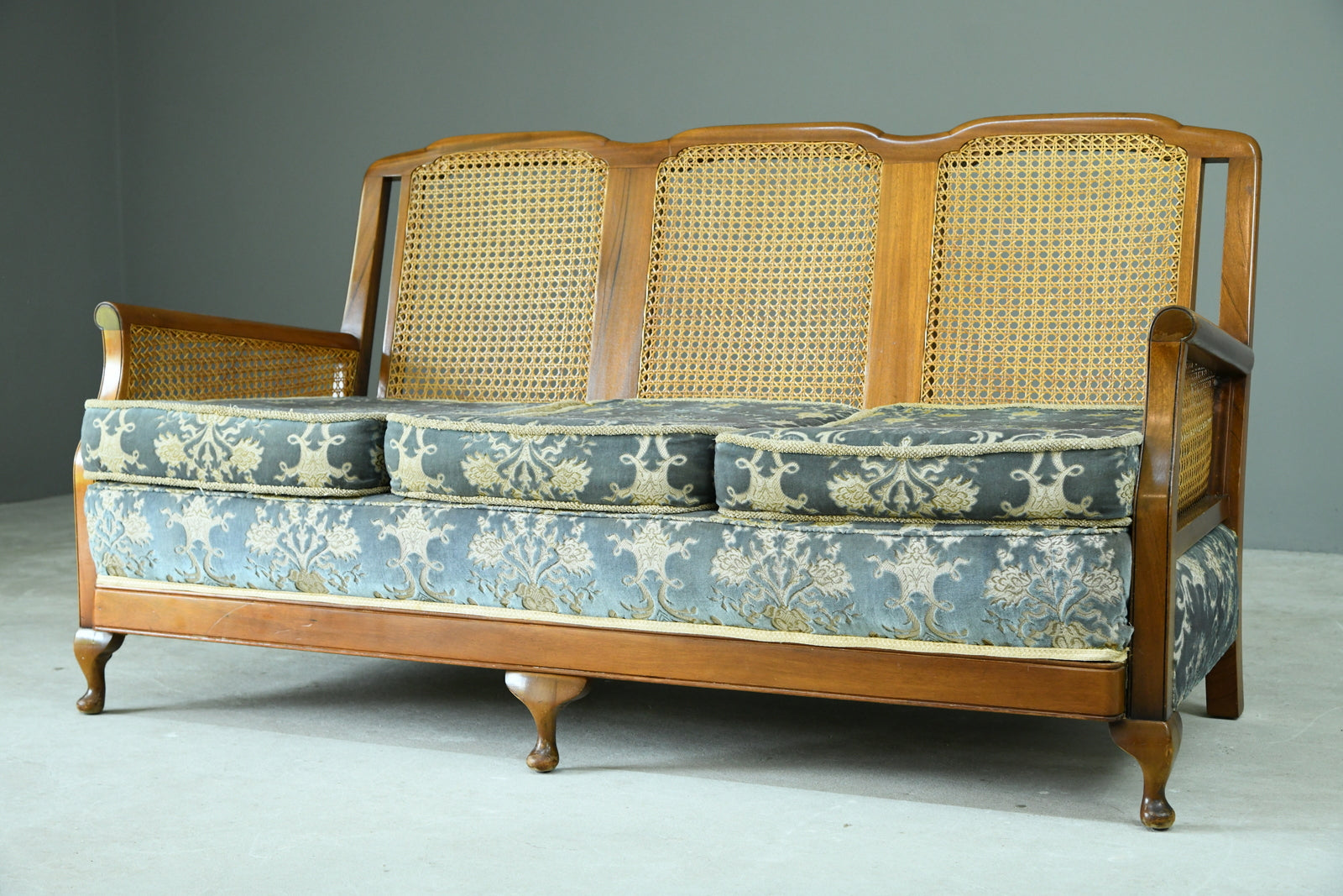 Vintage Bergere Cane Sofa