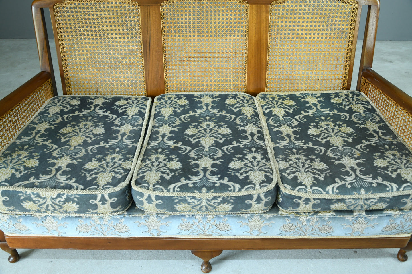 Vintage Bergere Cane Sofa