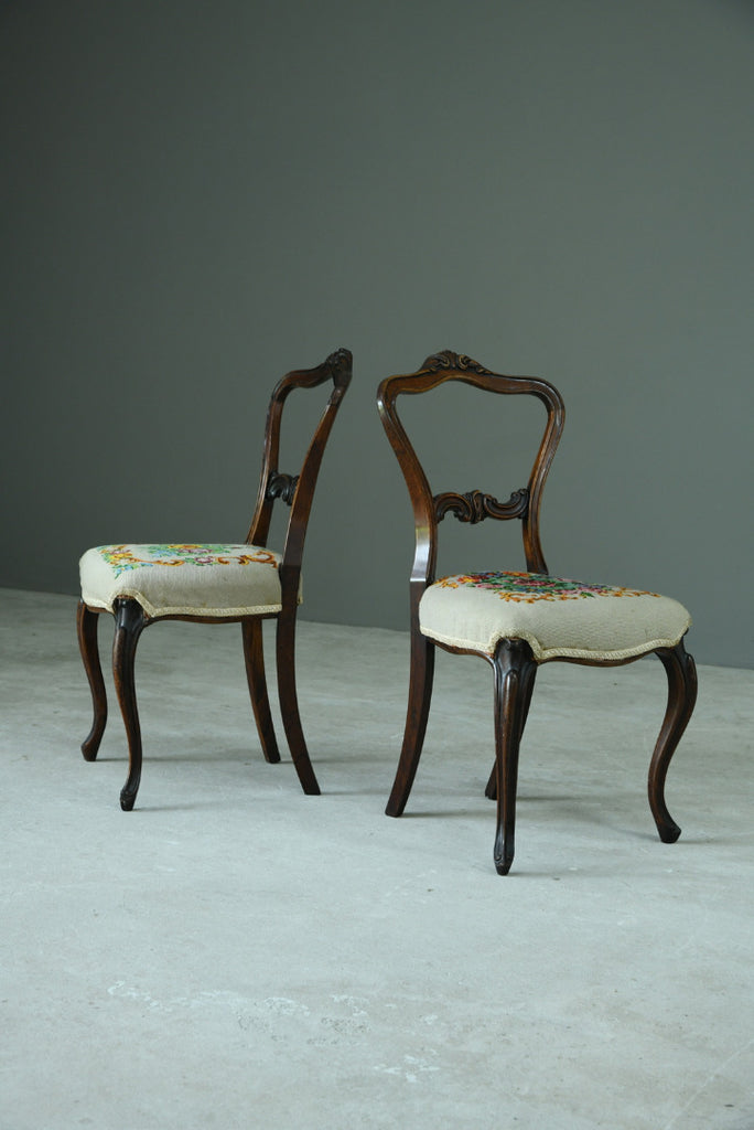Pair Rosewood Dining Chairs