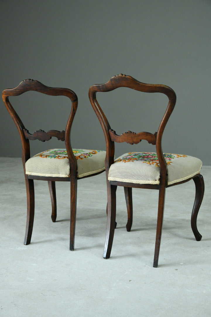 Pair Rosewood Dining Chairs