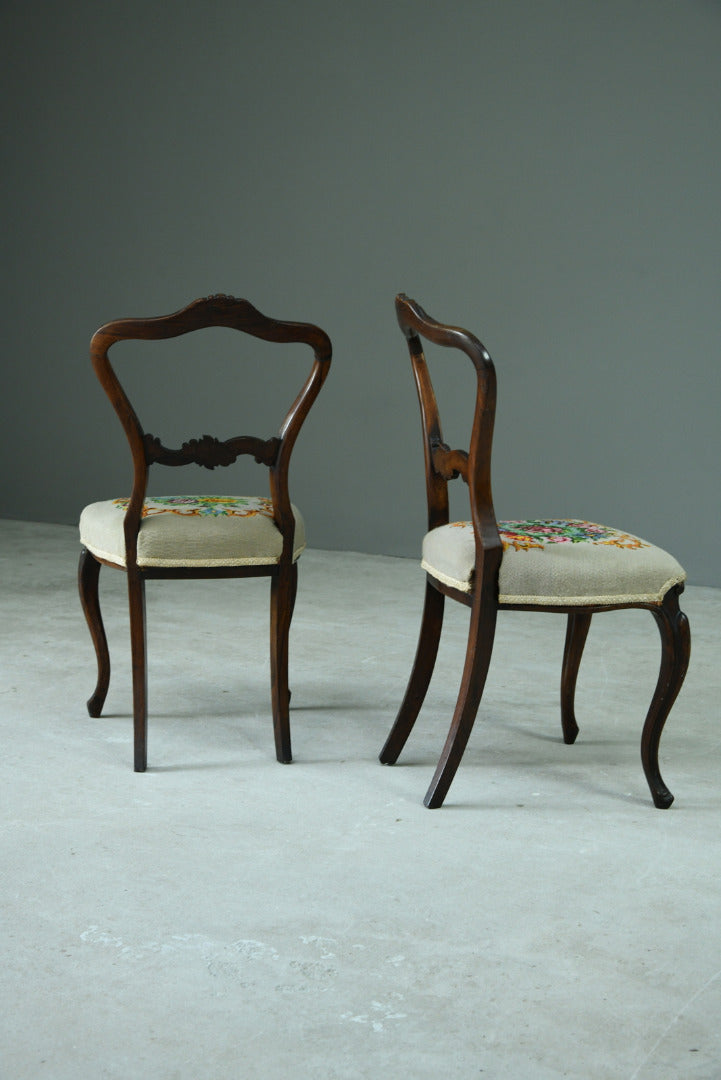 Pair Rosewood Dining Chairs