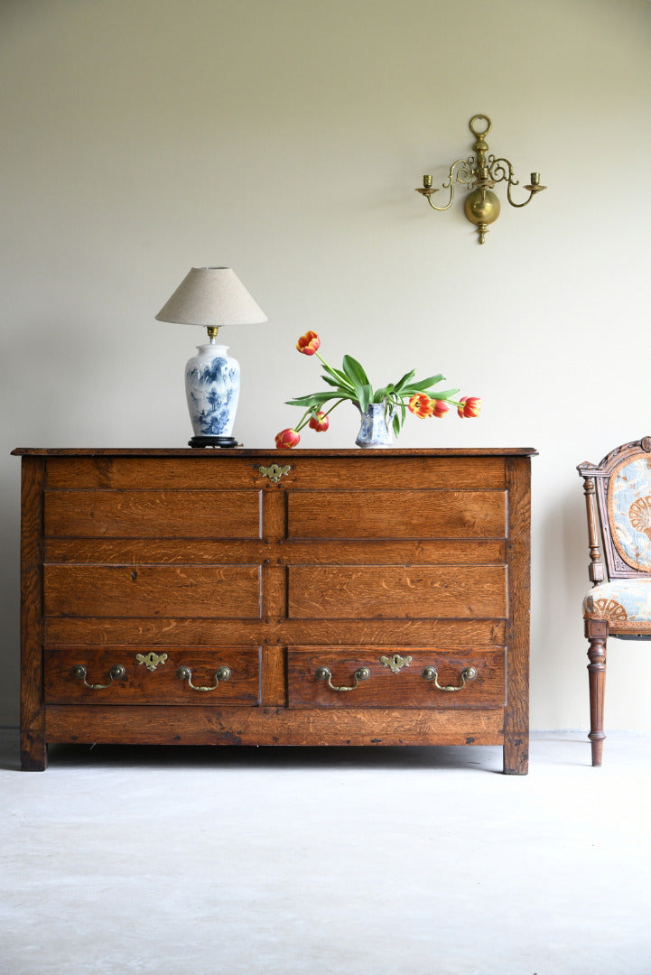 Early 18th Century Oak Mule Chest