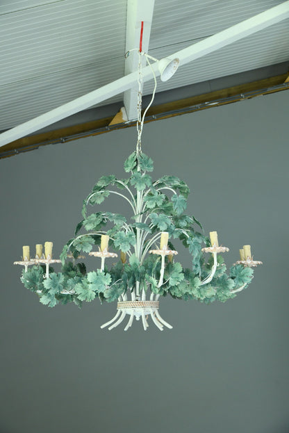 Large 12 Branch Toleware Style Chandelier