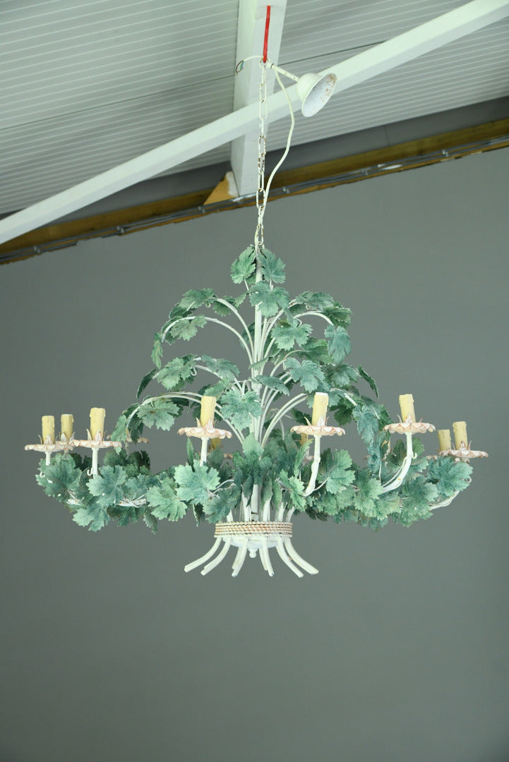 Large 12 Branch Toleware Style Chandelier