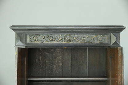 Antique Large Dark Oak Cupboard