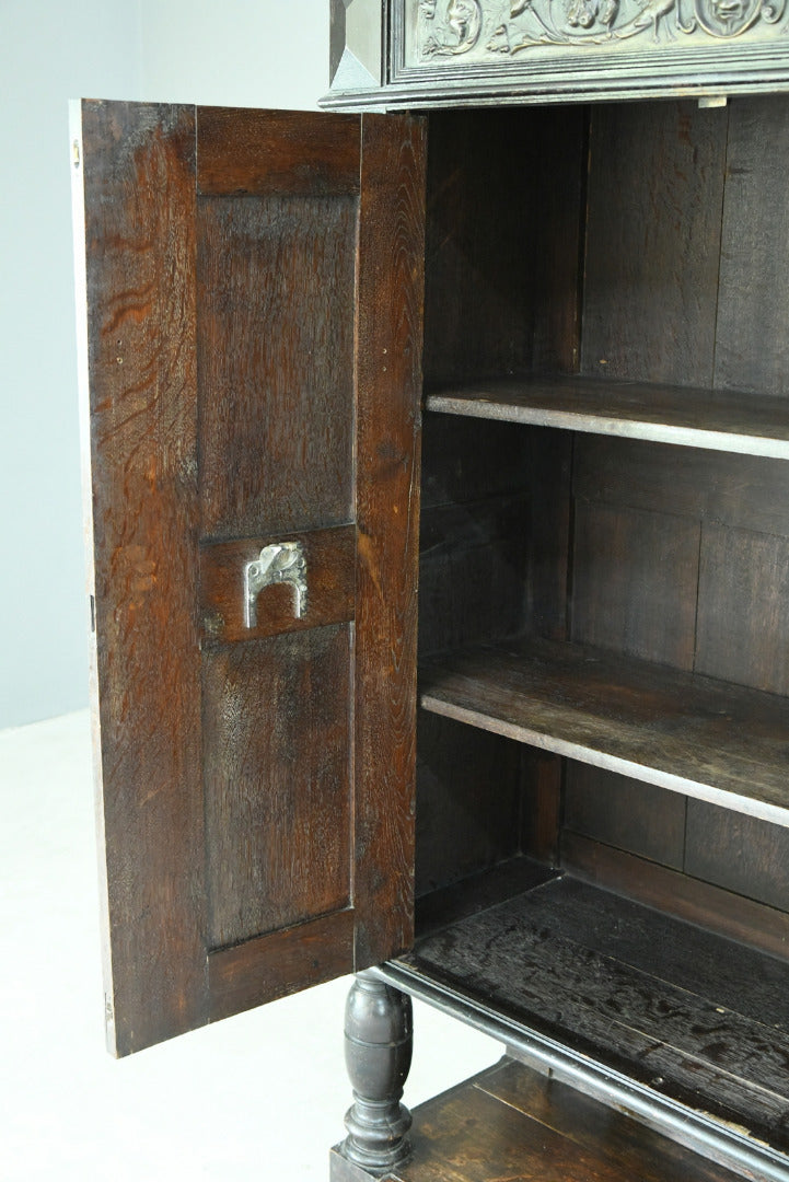 Antique Large Dark Oak Cupboard