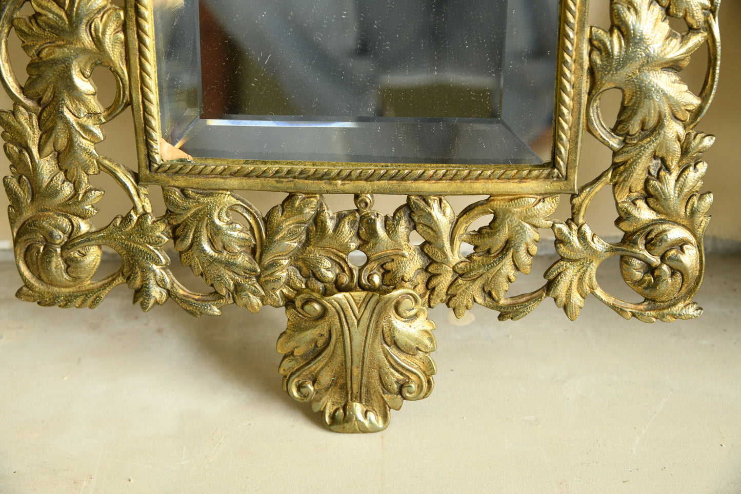 Pair Brass Wall Mirrors