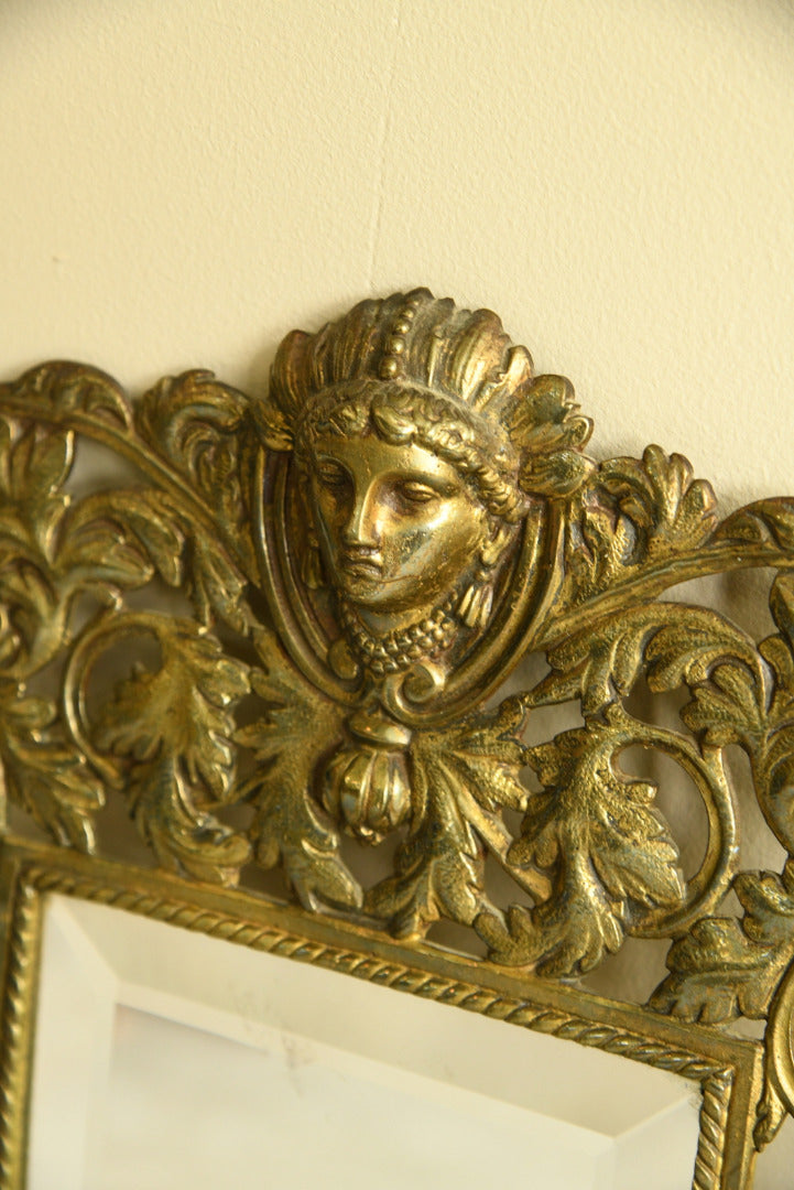 Pair Brass Wall Mirrors