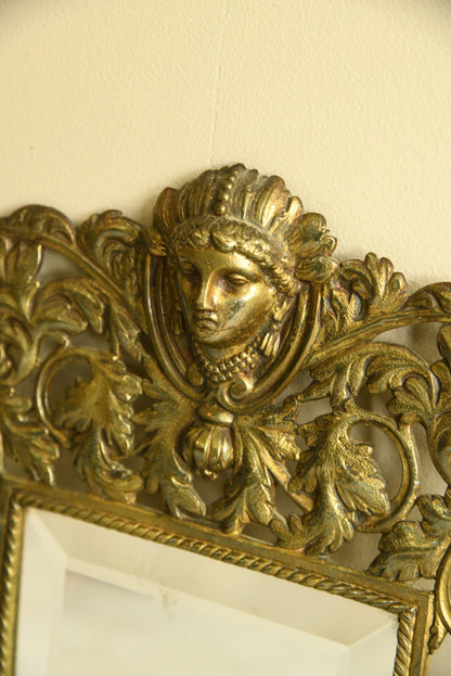 Pair Brass Wall Mirrors