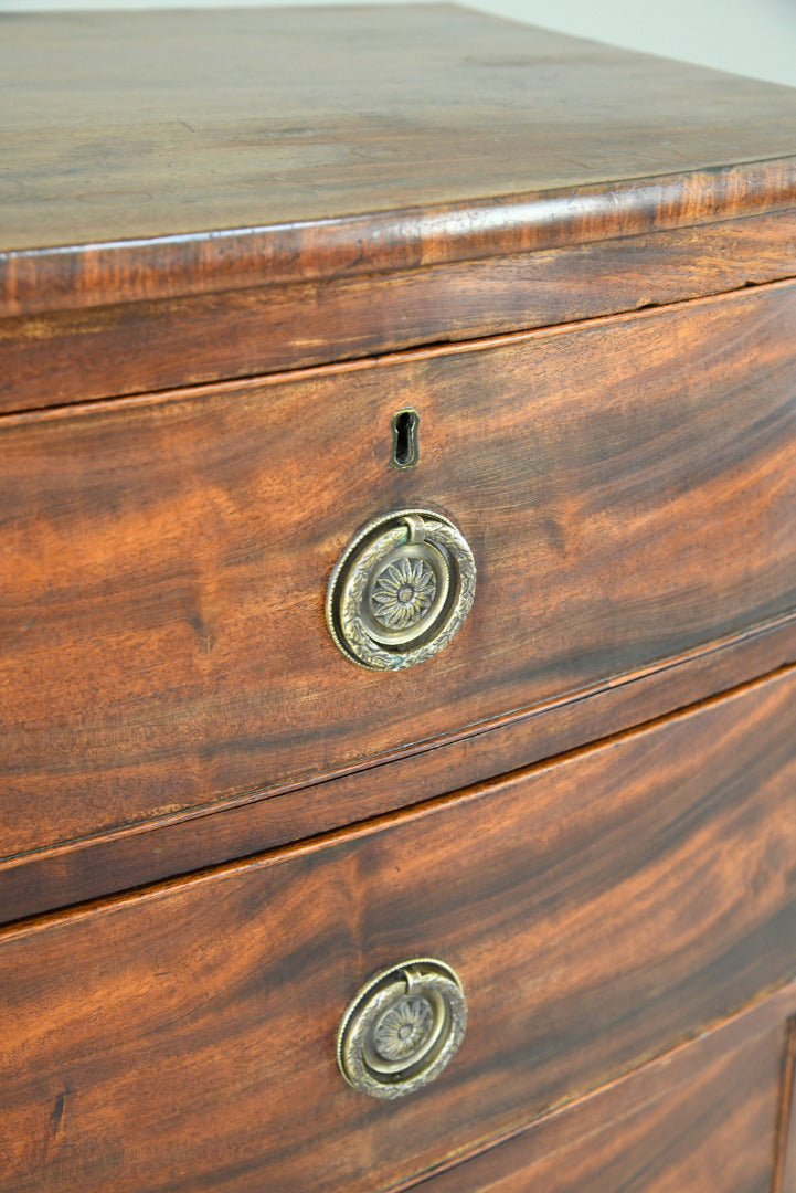 Antique Mahogany Bow Front Chest of Drawers