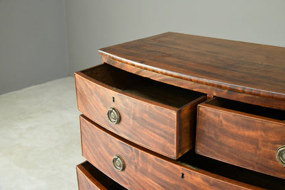 Antique Mahogany Bow Front Chest of Drawers